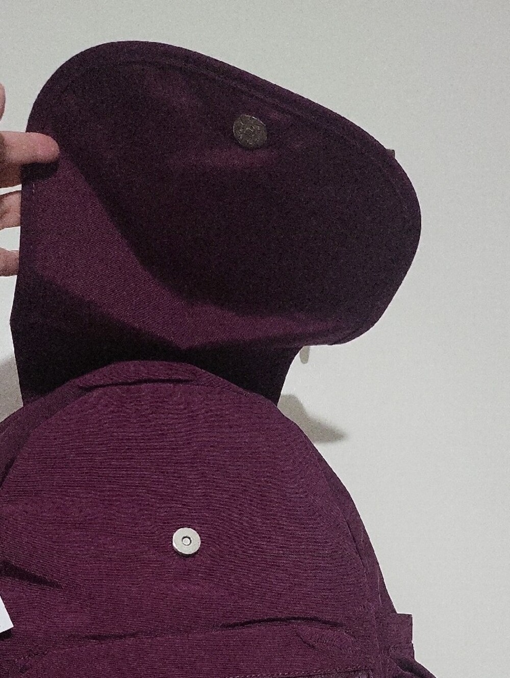 New Kipling Deep Plum Backpack with Signature Monkey Keychain - Picture 7 of 7
